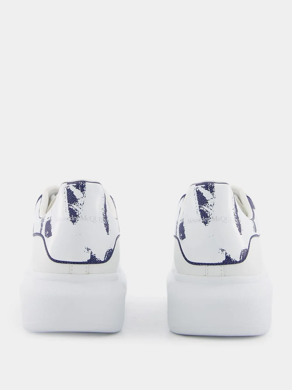 White and Indigo Oversized Sneakers