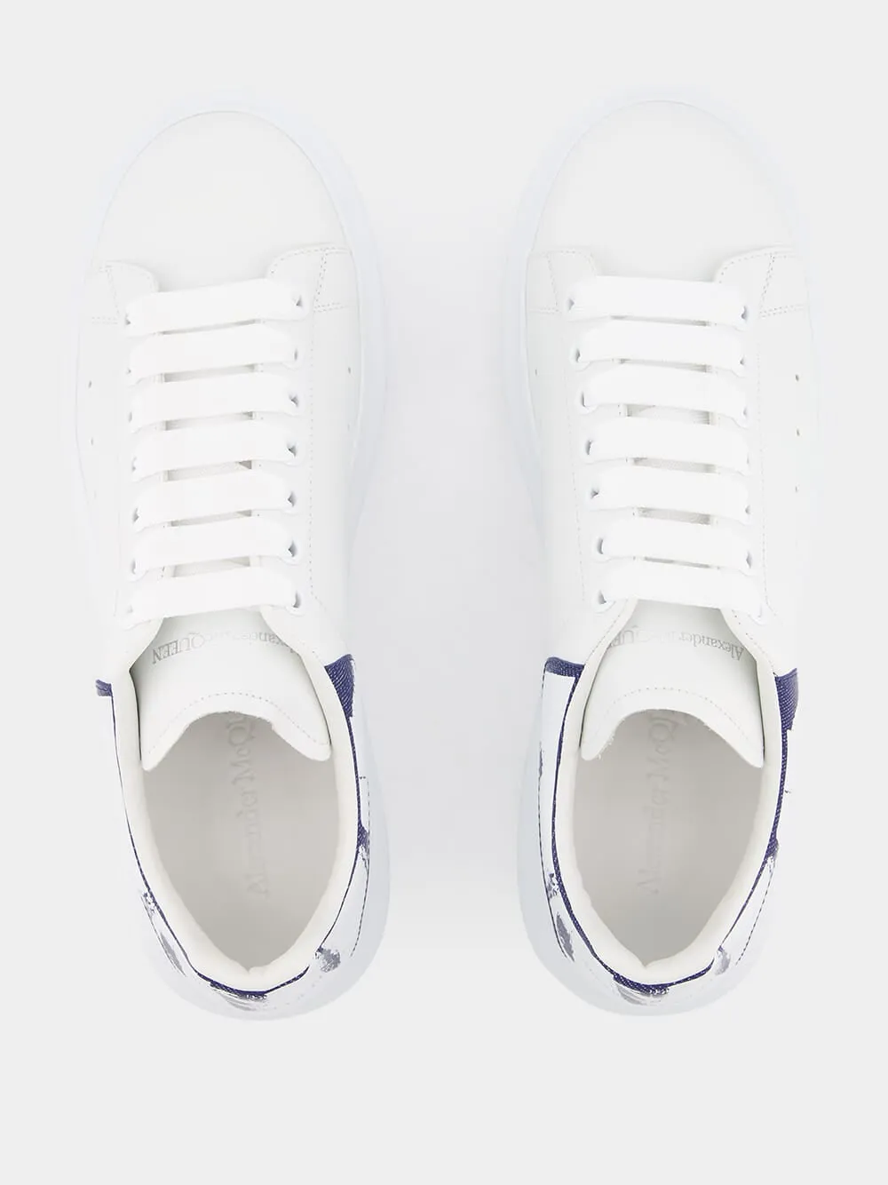 White and Indigo Oversized Sneakers