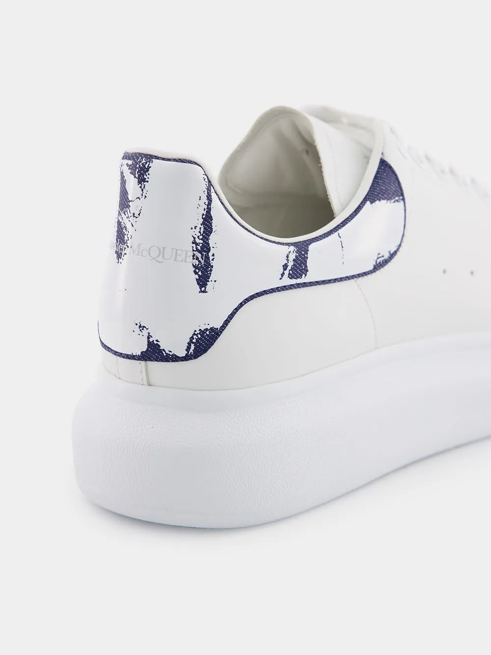 White and Indigo Oversized Sneakers