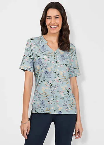 Witt Floral Print V-Neck Top | Grattan