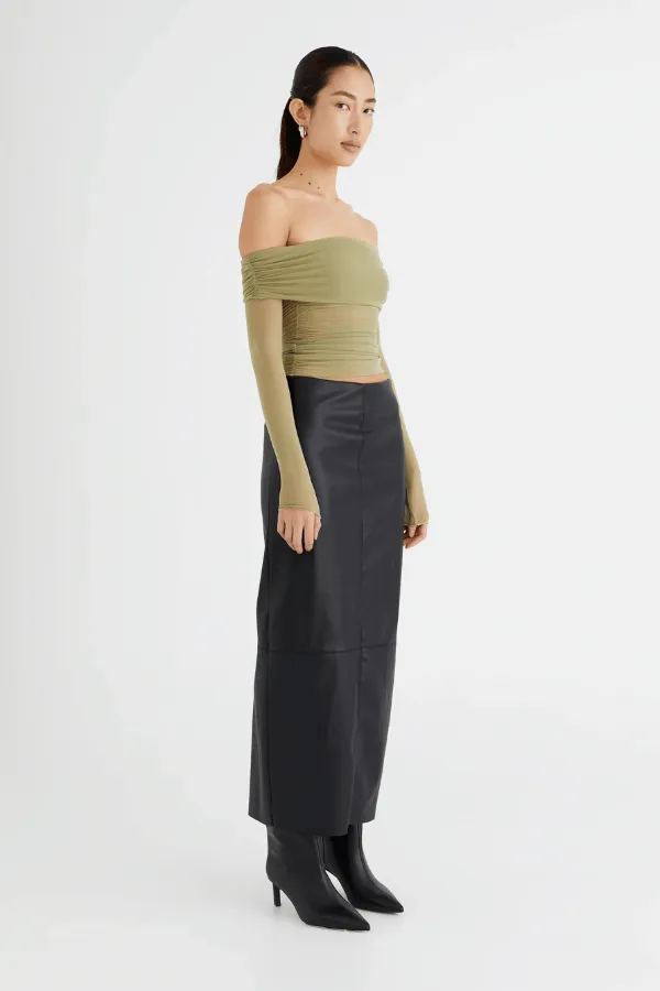 Yasmin Off Shoulder Top Pistachio