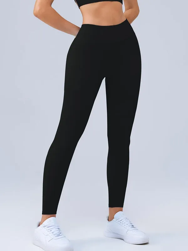 ZASUWA Female Deep V Back Scrunch Bum Seamless Leggings