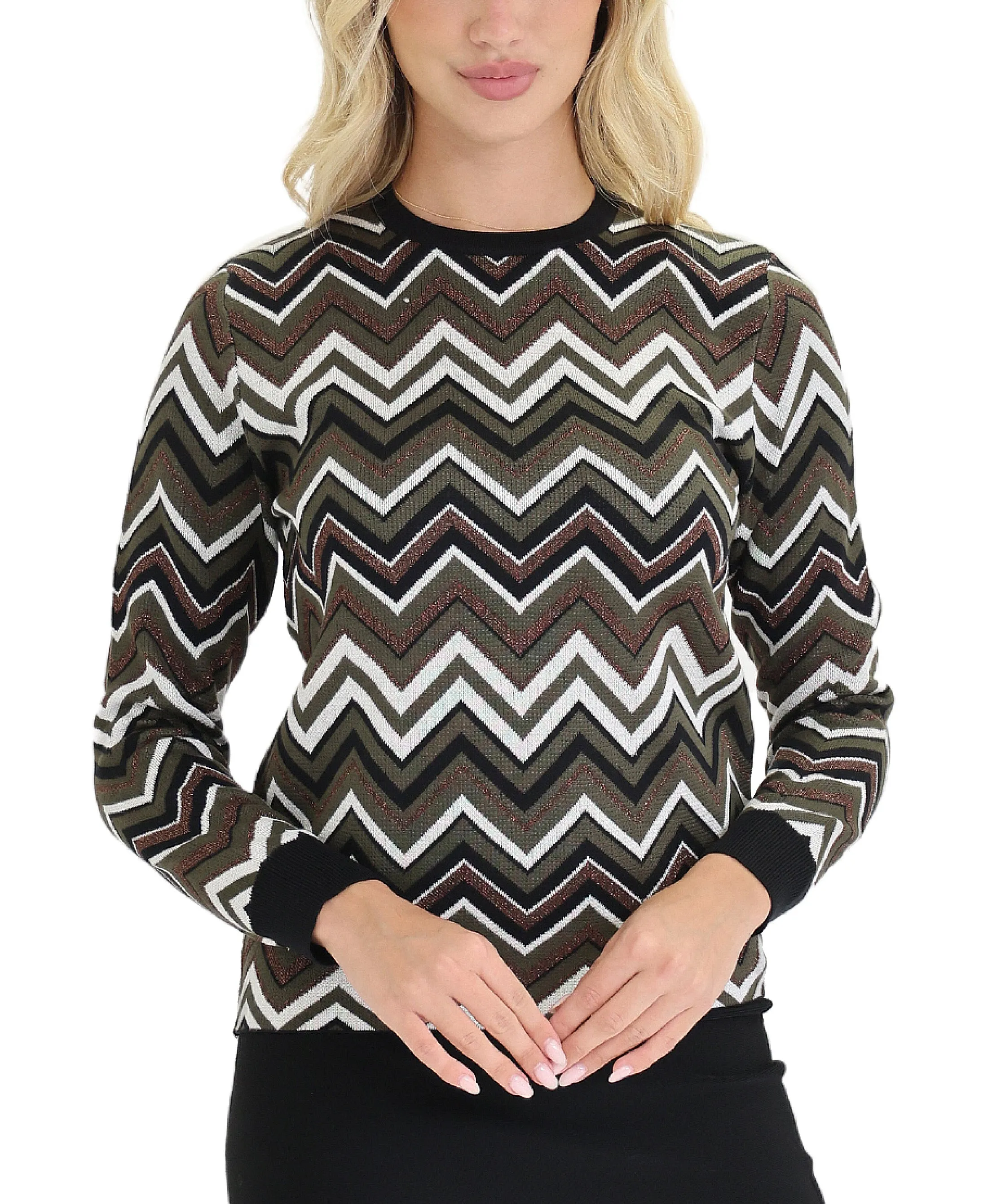 Zig Zag Sweater w/ Shimmer